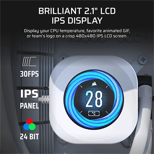 Corsair Nautilus 240 RS LCD White CPU Liquid Cooler